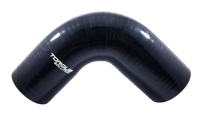 Torque Solution - Torque Solution 90 Degree Silicone Elbow: 3 inch Black Universal - TS-CPLR-90D3BK