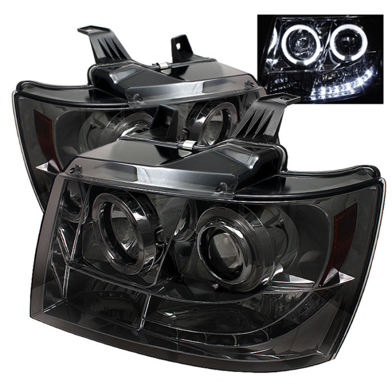 Spyder Auto - Projector Headlights - LED Halo - LED - Smoke - High H1 - Low H1 - 5009661 - MST Motorsports