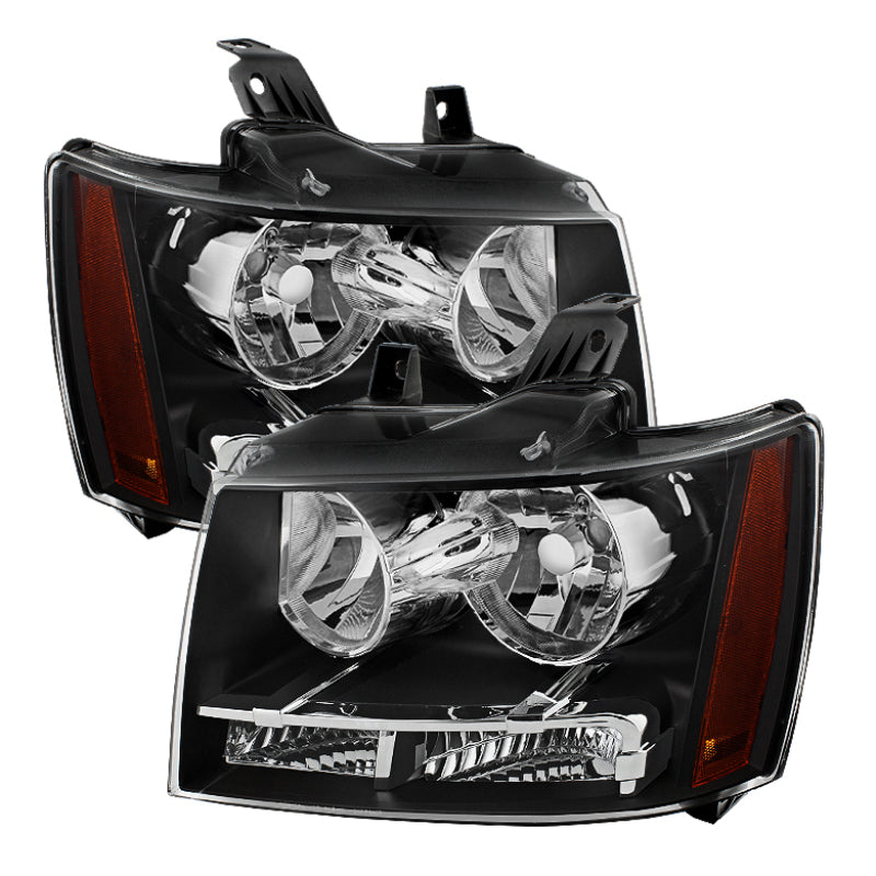 Spyder Auto - Xtune Chevy Suburban 1500/2500 07-14 Crystal Headlights Black HD-JH-CSUB07-AM-BK - 9022777 - MST Motorsports