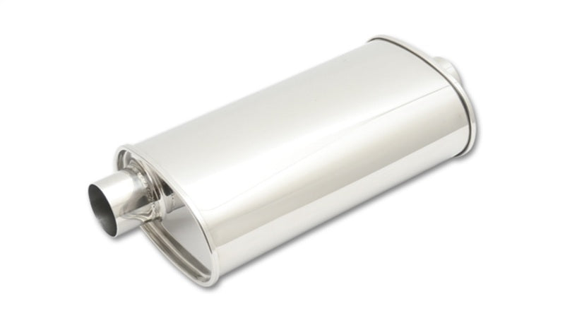 Vibrant - STREETPOWER Oval Muffler, 2.25" inlet/outlet (Offset-Center) - 1105 - MST Motorsports