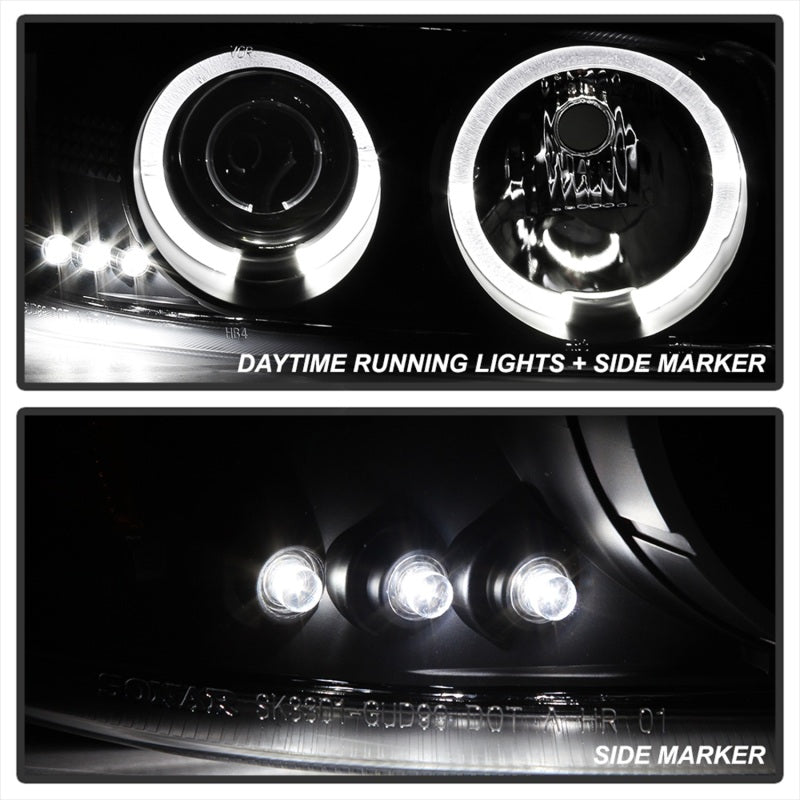 Spyder Auto - Projector Headlights - LED Halo - LED - Black Smoke - - 5078292 - MST Motorsports