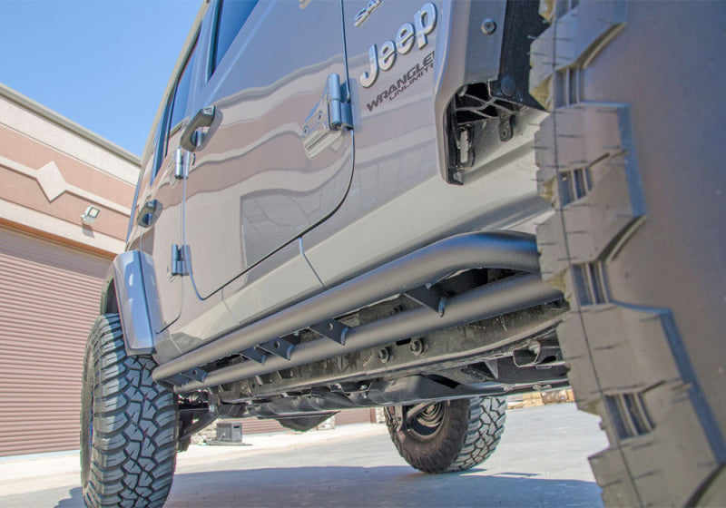 N-Fab - N-Fab RKR Rails 2019 Jeep Wrangler JT 4DR Truck Full Length - Tex. Black - 1.75in - J194TRKR - MST Motorsports