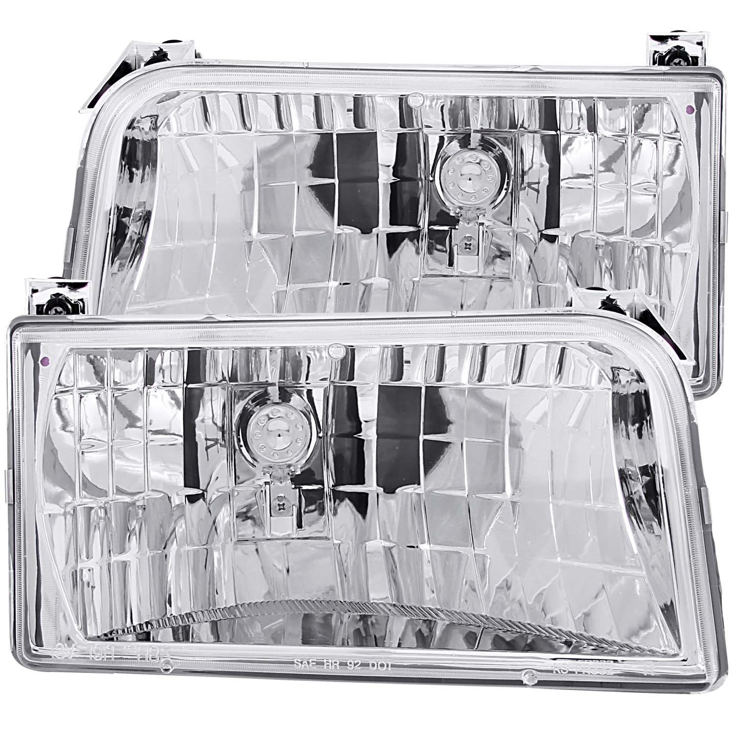 ANZO - Crystal Headlight Set; Clear Lens; Chrome Housing; Pair; - 111247 - MST Motorsports