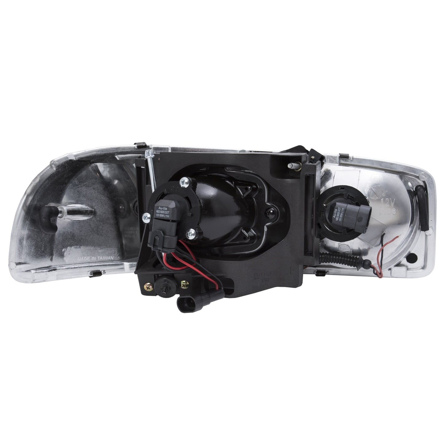 ANZO - Projector Headlight Set; Clear Lens; Black Housing; Pair; w/U-Bar; - 111303 - MST Motorsports