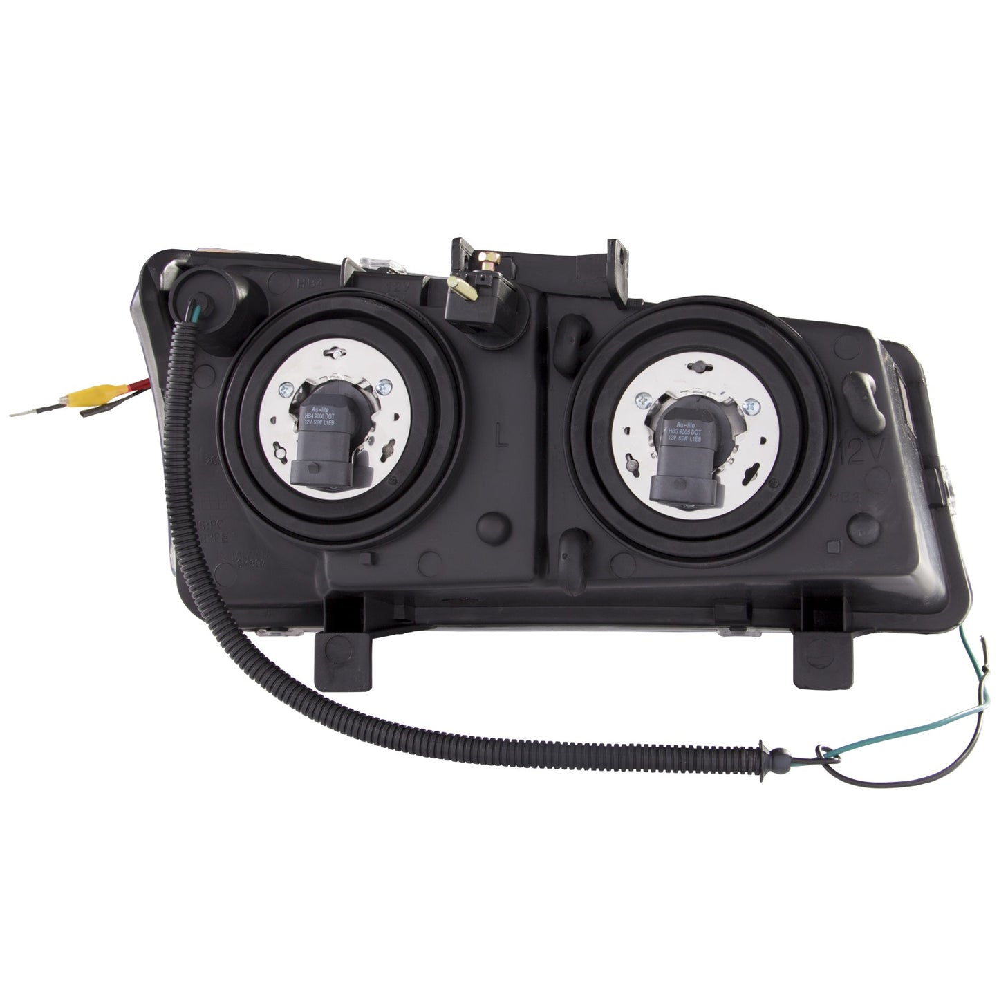 ANZO - Projector Headlight Set; Clear Lens; Black Housing; Pair; w/U-Bar; - 111312 - MST Motorsports