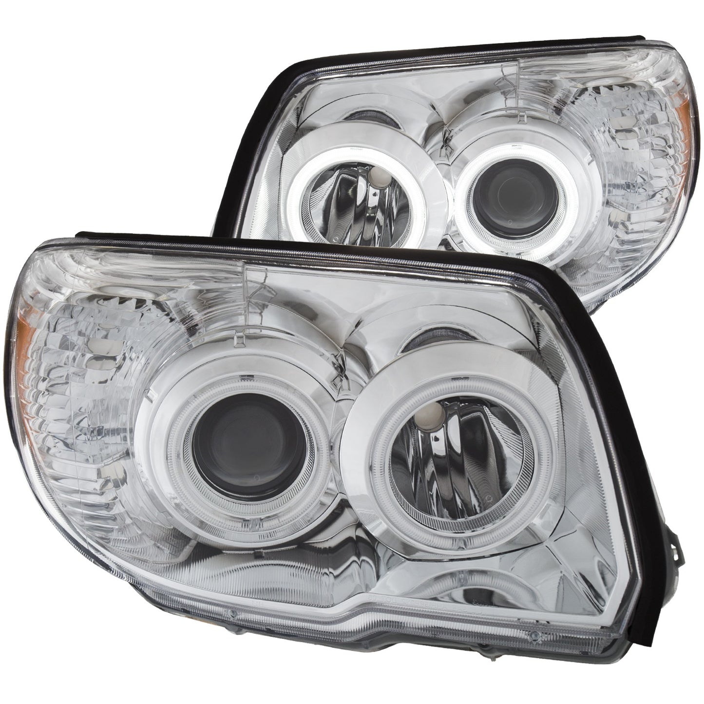 ANZO - Projector Headlight Set; Clear Lens; Chrome Housing; Pair; w/U-Bar; - 111321 - MST Motorsports