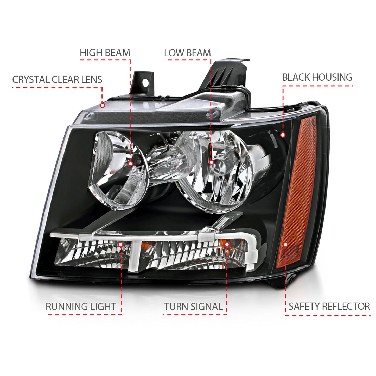 ANZO - ANZO USA Crystal Headlights - 111392 - MST Motorsports