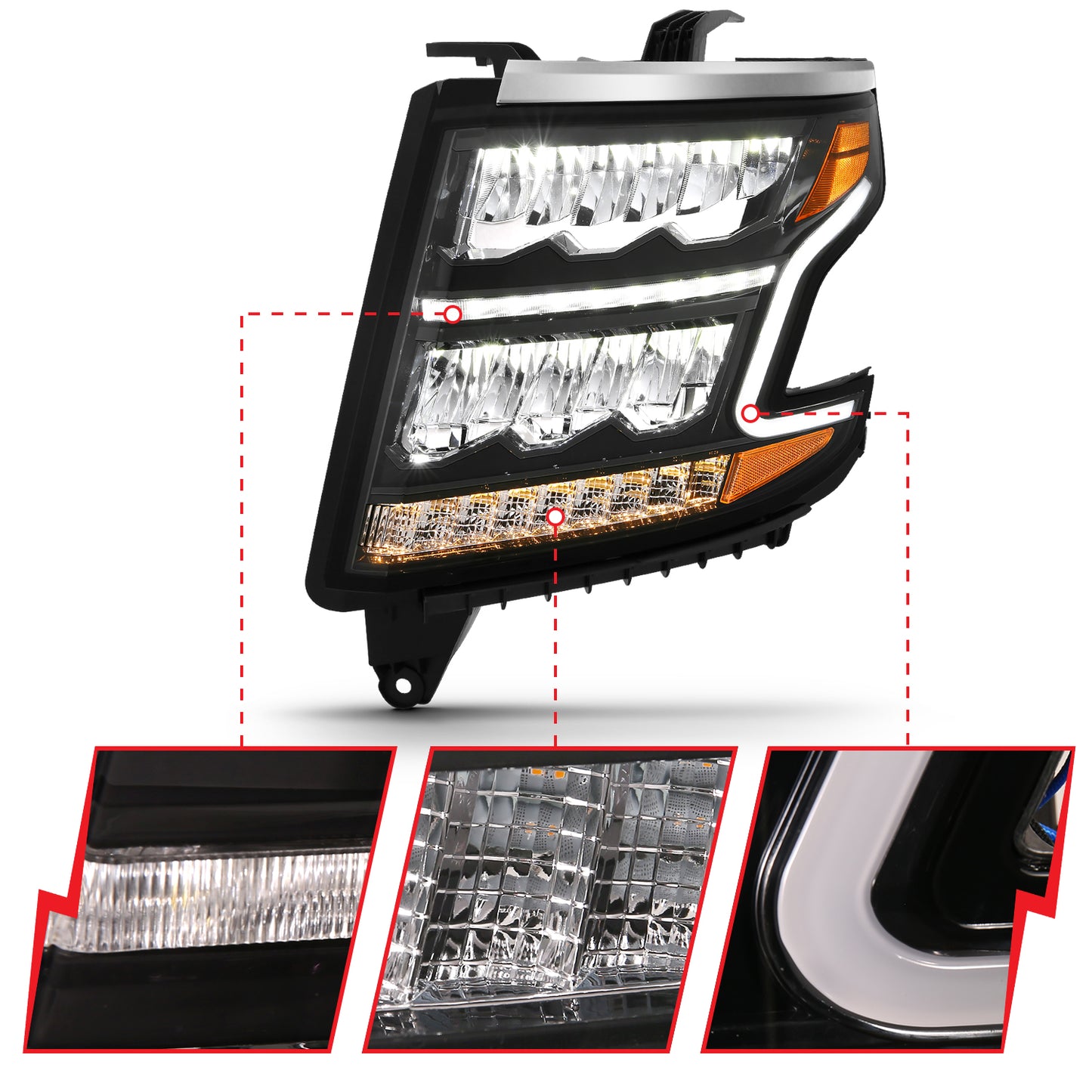 ANZO - LED Crystal Headlights - 111478 - MST Motorsports