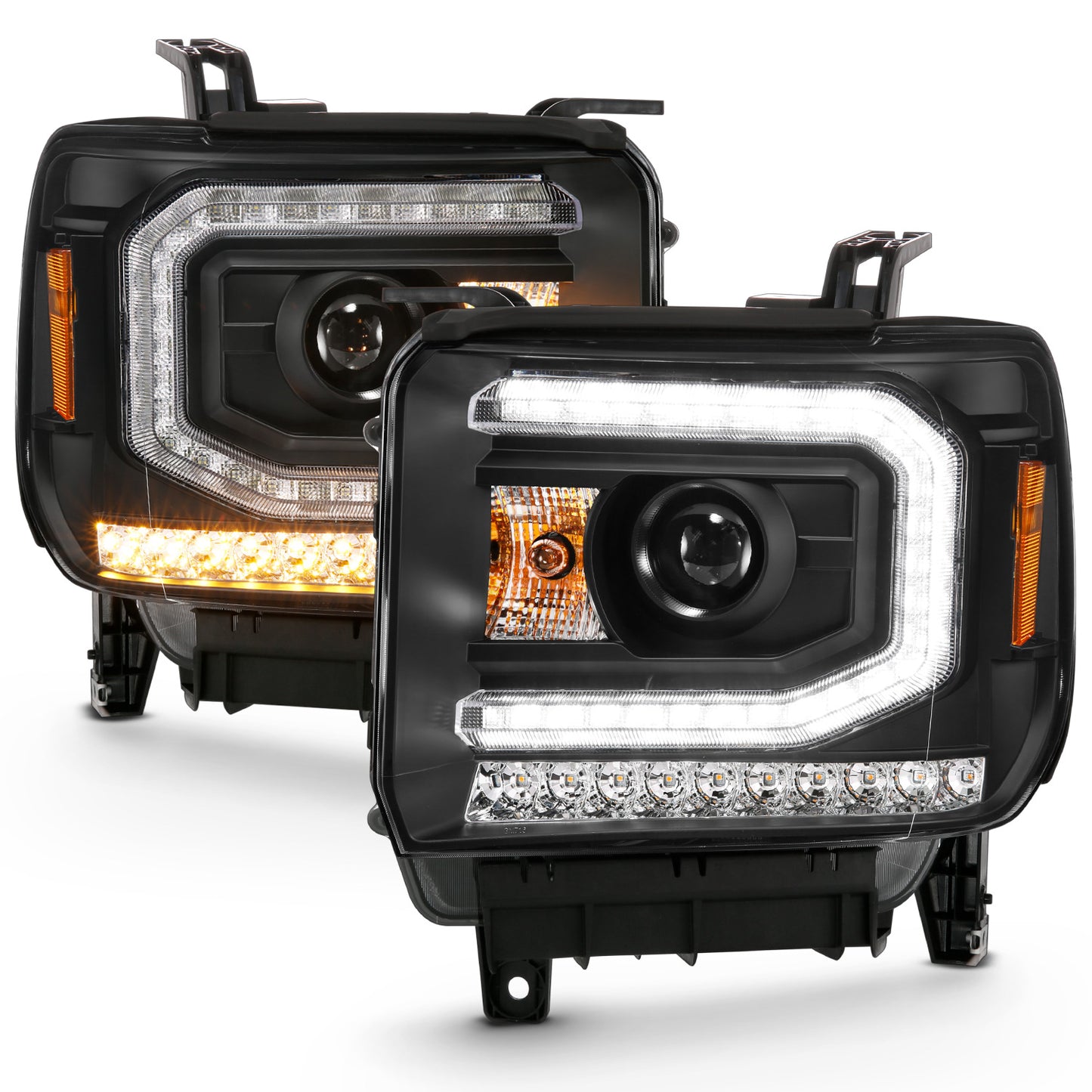 ANZO - Projector Headlights Plank Style Black w/ Sequential - 111485 - MST Motorsports