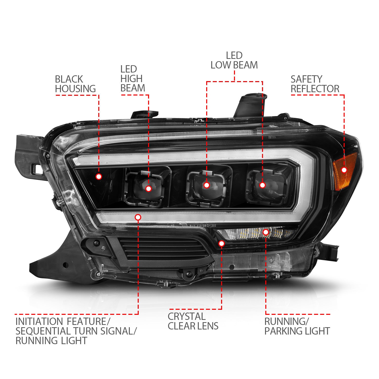 ANZO - LED Projector Headlight - 111562 - MST Motorsports