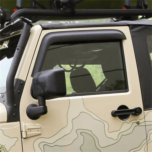 Rugged Ridge - Rugged Ridge Window Visors Matte Black 07-18 2-Door Jeep Wrangler - 11349.11 - MST Motorsports