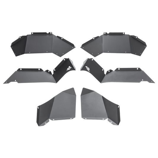 Rugged Ridge - Inner Fender Liner Kit; Pair; Rear; Aluminum; Black Powder Coat Finish; - 11615.62 - MST Motorsports