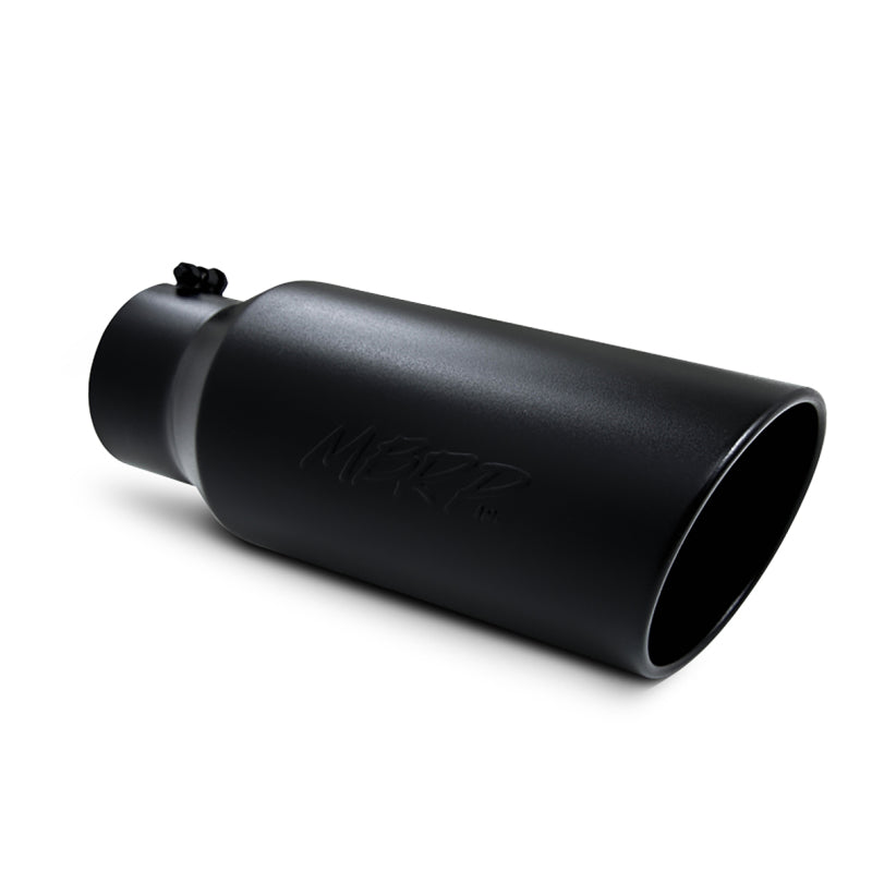 MBRP - Tip; 7in. O.D.; Rolled End; 5in. inlet 18in. in length; Black Coated. - T5127BLK - MST Motorsports