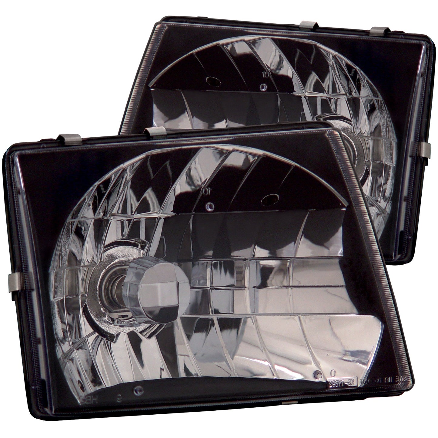 ANZO - Crystal Headlight Set; Clear Lens; Black Housing; Pair; - 121139 - MST Motorsports