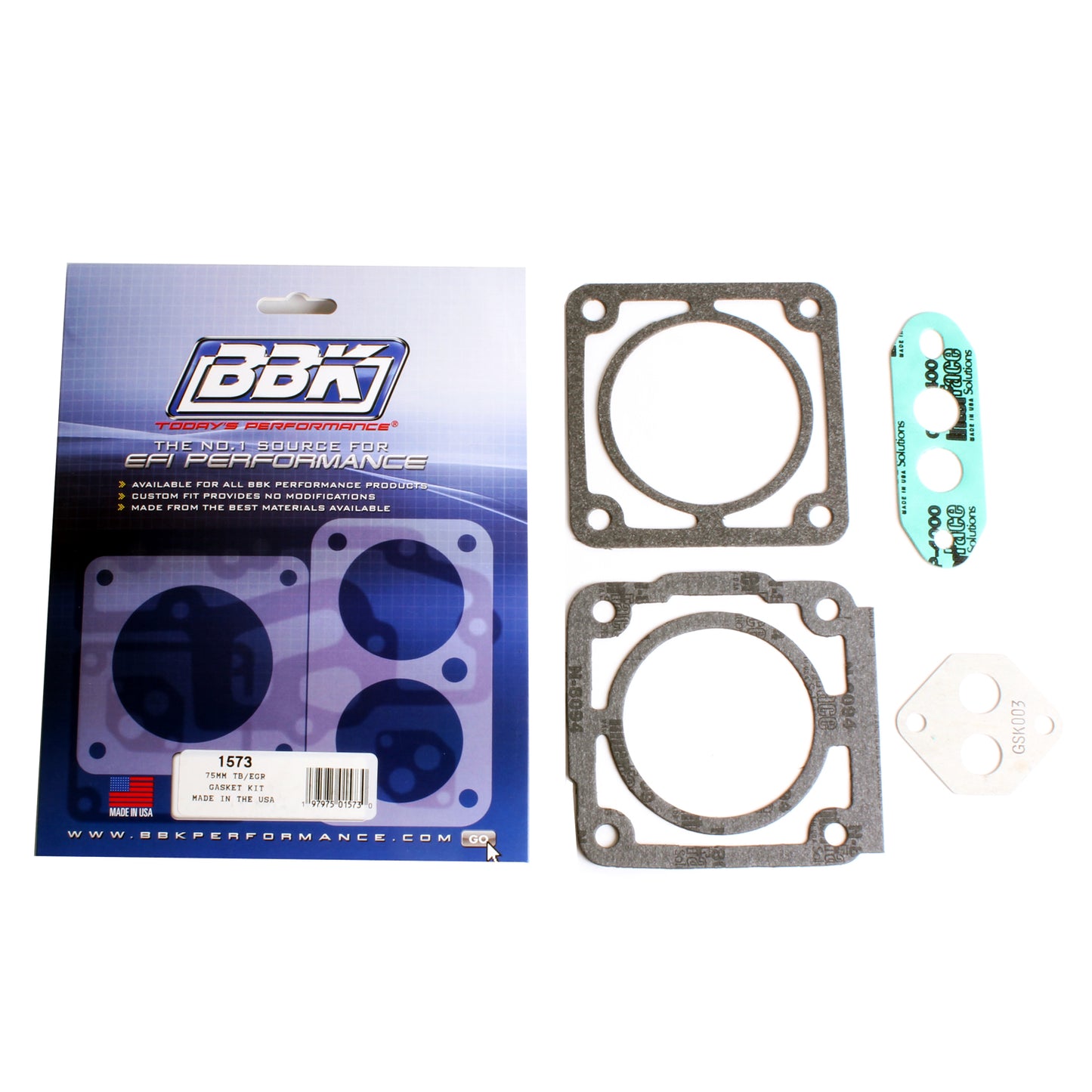 BBK Performance Parts - THROTTLE BODY GASKET KIT - FORD 75MM FOR #1503/1600. - 1573 - MST Motorsports