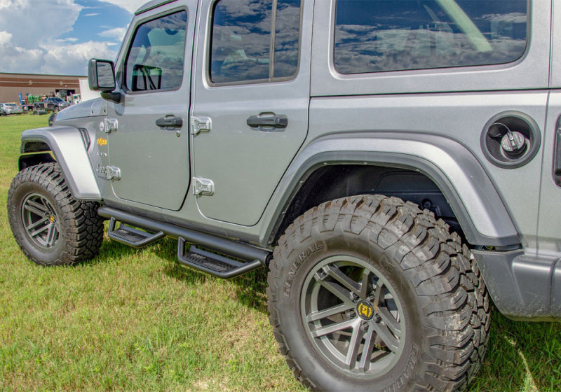 N-Fab - N-Fab Podium LG 2018 Jeep Wrangler JL 4DR SUV - Full Length - Tex. Black - 3in - HPJ1866-TX - MST Motorsports