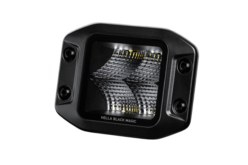 Hella - Hella Universal Black Magic 3.2in L.E.D. Cube Kit - Flood Beam (Flush Mount) - 358176831 - MST Motorsports