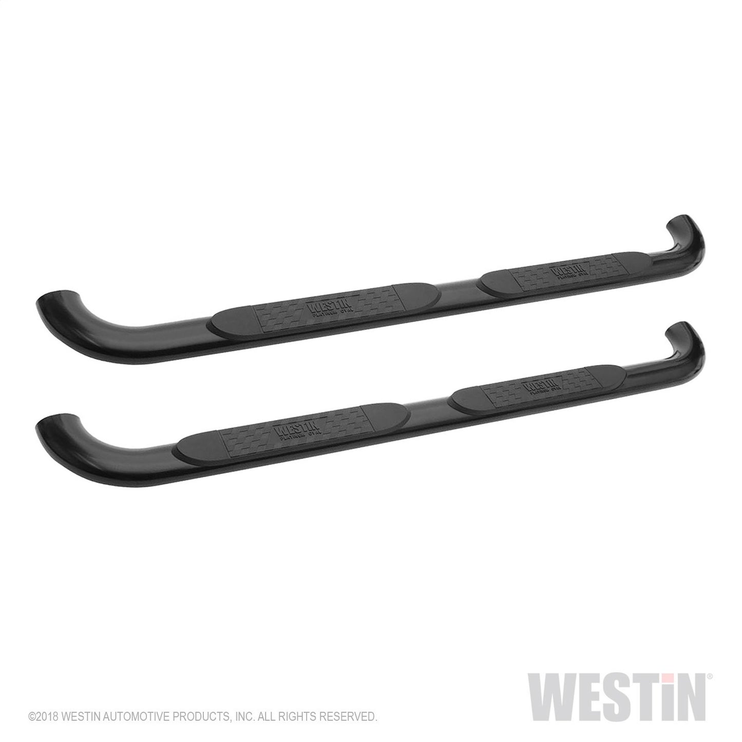 Westin - Platinum 4 Oval Nerf Step Bars; Black; Steel; Mount Kit Included; Rocker Mount; - 21-4085 - MST Motorsports