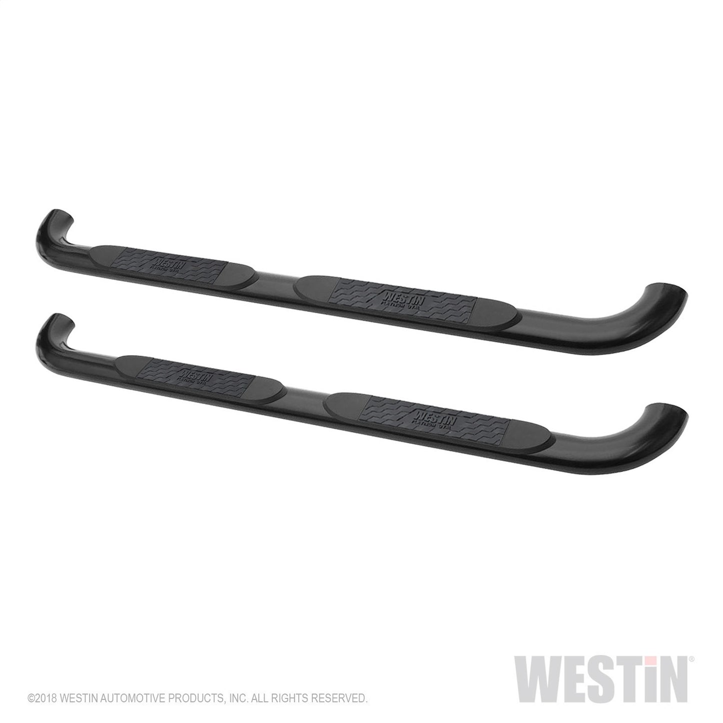 Westin - Platinum 4 Oval Nerf Step Bars; Black; Steel; Mount Kit Included; Rocker Mount; - 21-4085 - MST Motorsports