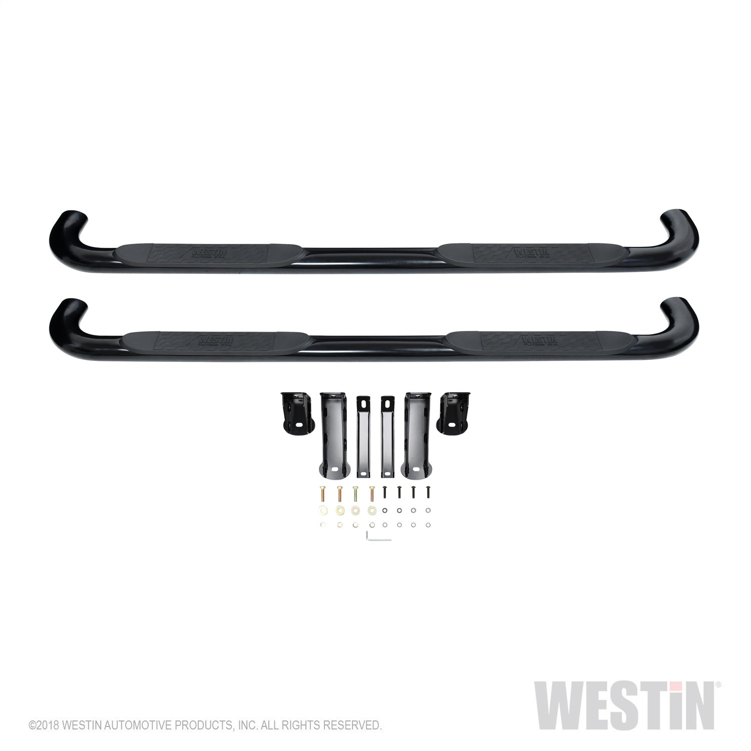 Westin - Platinum 4 Oval Nerf Step Bars; Black; - 21-4135 - MST Motorsports