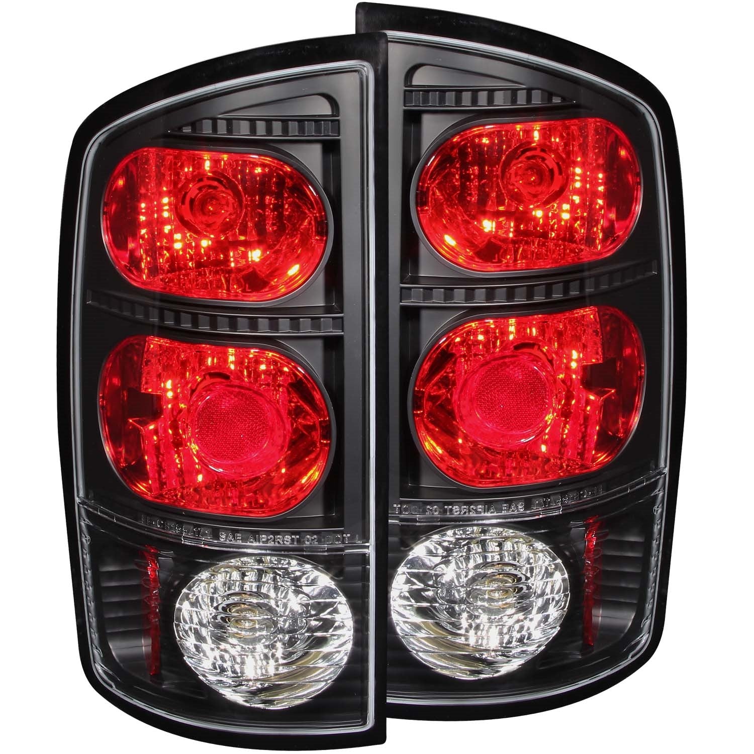 ANZO - Tail Light Assembly; Clear Lens; Black Housing; Pair; - 211045 - MST Motorsports