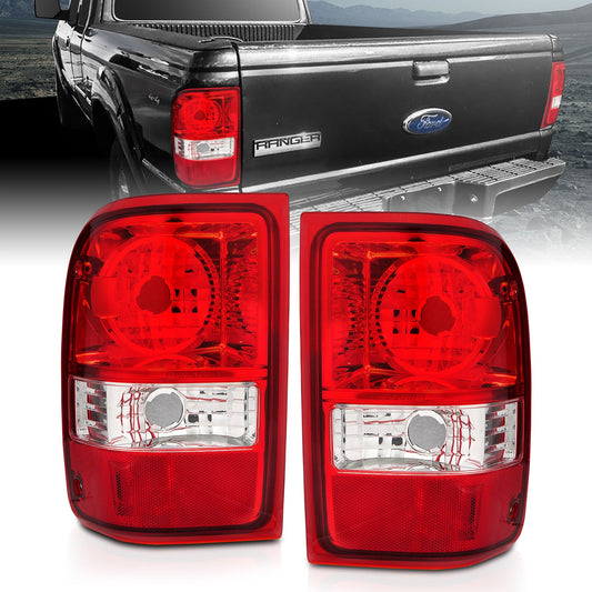 ANZO - ANZO 2001-2011 Ford Ranger Taillights w/ Red/Clear Lens (OE Replacement) Pair - 211182 - MST Motorsports