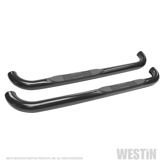 Westin - E-Series 3 Round Nerf Step Bars; Black; Steel; Mount Kit Included; Rocker Mount; - 23-3925 - MST Motorsports