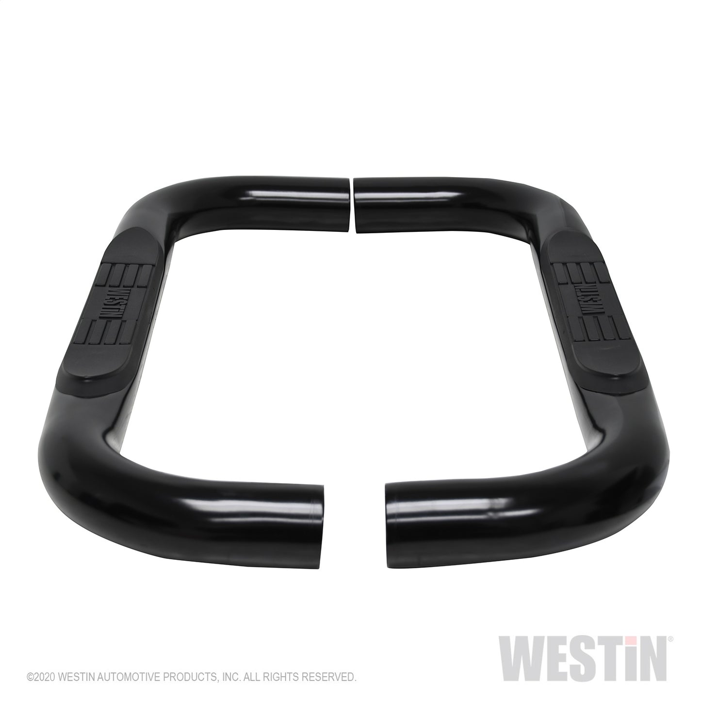 Westin - E-Series 3 Round Nerf Step Bars; Steel; Black; - 23-4115 - MST Motorsports