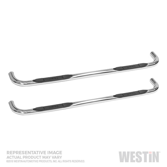 Westin - E-Series 3 Round Nerf Step Bars; Stainless Steel; - 23-4130 - MST Motorsports