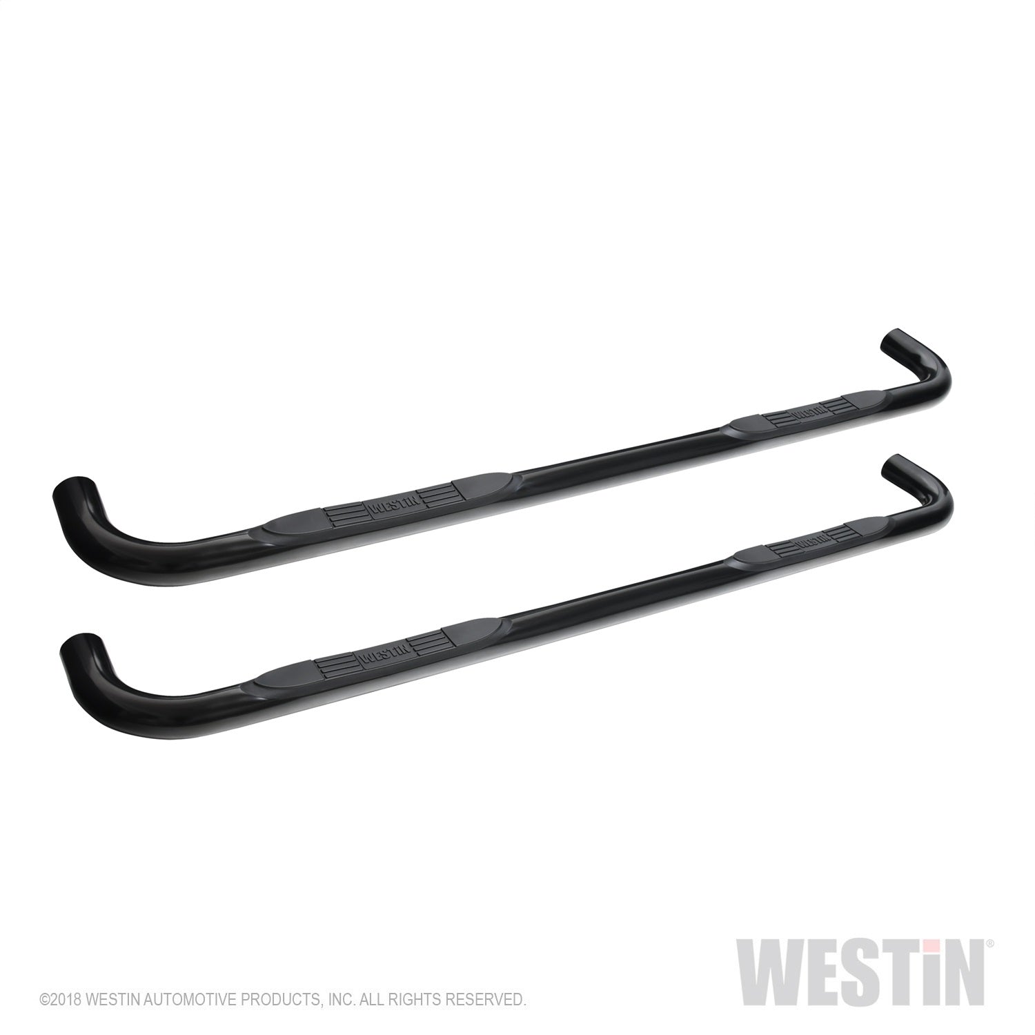 Westin - E-Series 3 Round Nerf Step Bars; Black; - 23-4135 - MST Motorsports