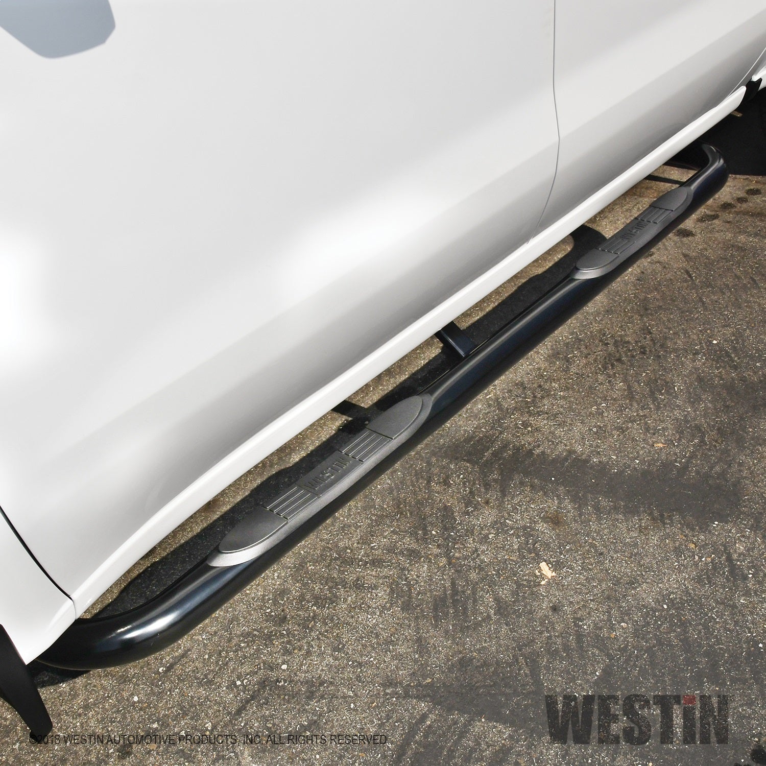 Westin - E-Series 3 Round Nerf Step Bars; Black; - 23-4135 - MST Motorsports