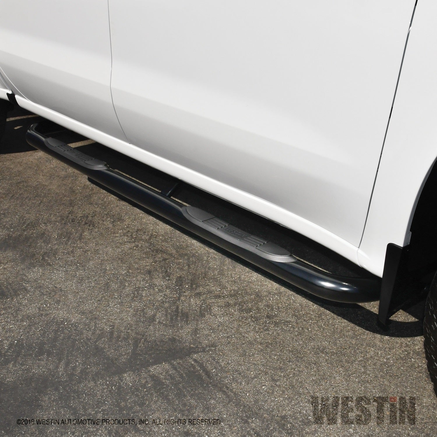 Westin - E-Series 3 Round Nerf Step Bars; Black; - 23-4135 - MST Motorsports