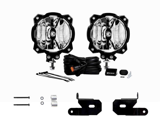 KC HiLiTES - KC 2018-2019 Jeep JK A-Pillar Gravity LED Pro6 Spot Beam Light Kit - 97111 - 97111 - MST Motorsports