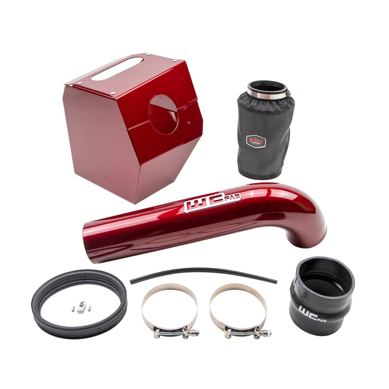 Wehrli - Wehrli 17-19 Chevrolet 6.6L L5P Duramax 4in Intake Kit - WCFab Red - WCF100344-RED - MST Motorsports