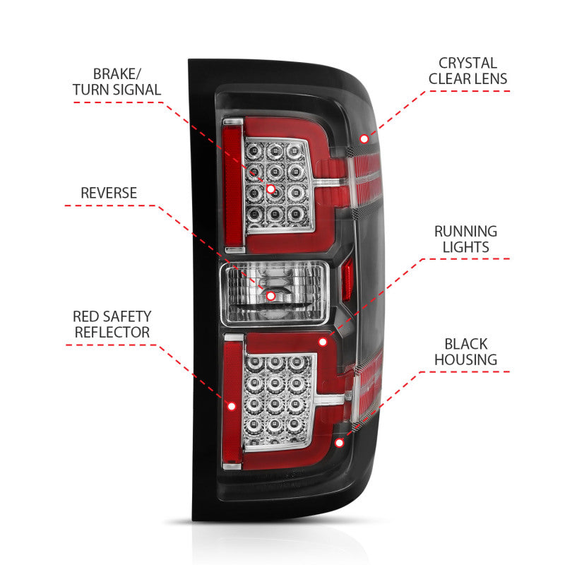 ANZO - LED Taillights Black w/ Sequential - 311289 - MST Motorsports