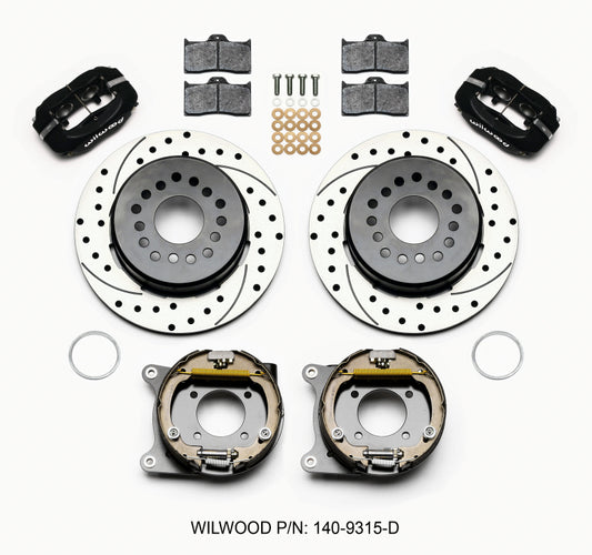 Wilwood - Wilwood Forged Dynalite P/S Park Brake Kit Drilled 12 Bolt 2.75in offset Staggered Shock - 140-9315-D - MST Motorsports