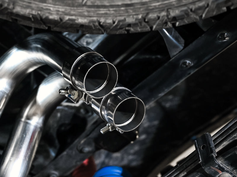 AWE Tuning - AWE 16-22 Toyota Tacoma 0FG Catback Exhaust w/ BashGuard - Dual Chrome Silver Tips - 3015-32826 - MST Motorsports