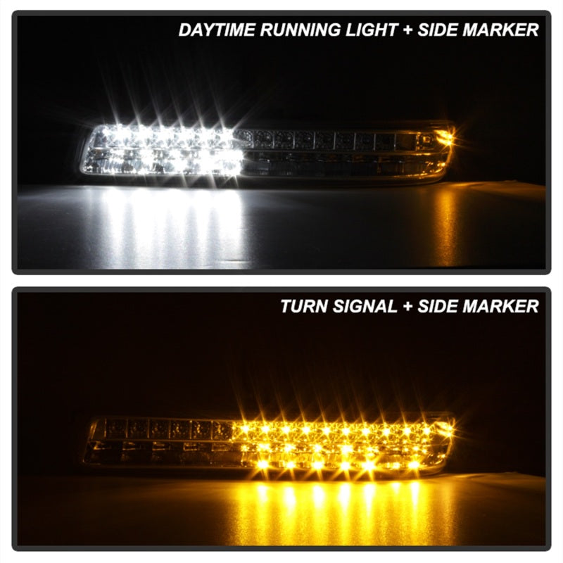 Spyder Auto - xTune 99-06 GMC Sierra (Excl Denali) Full LED Bumper Lights - Chrome (CBL-GSI99-LED-C) - 9029318 - MST Motorsports