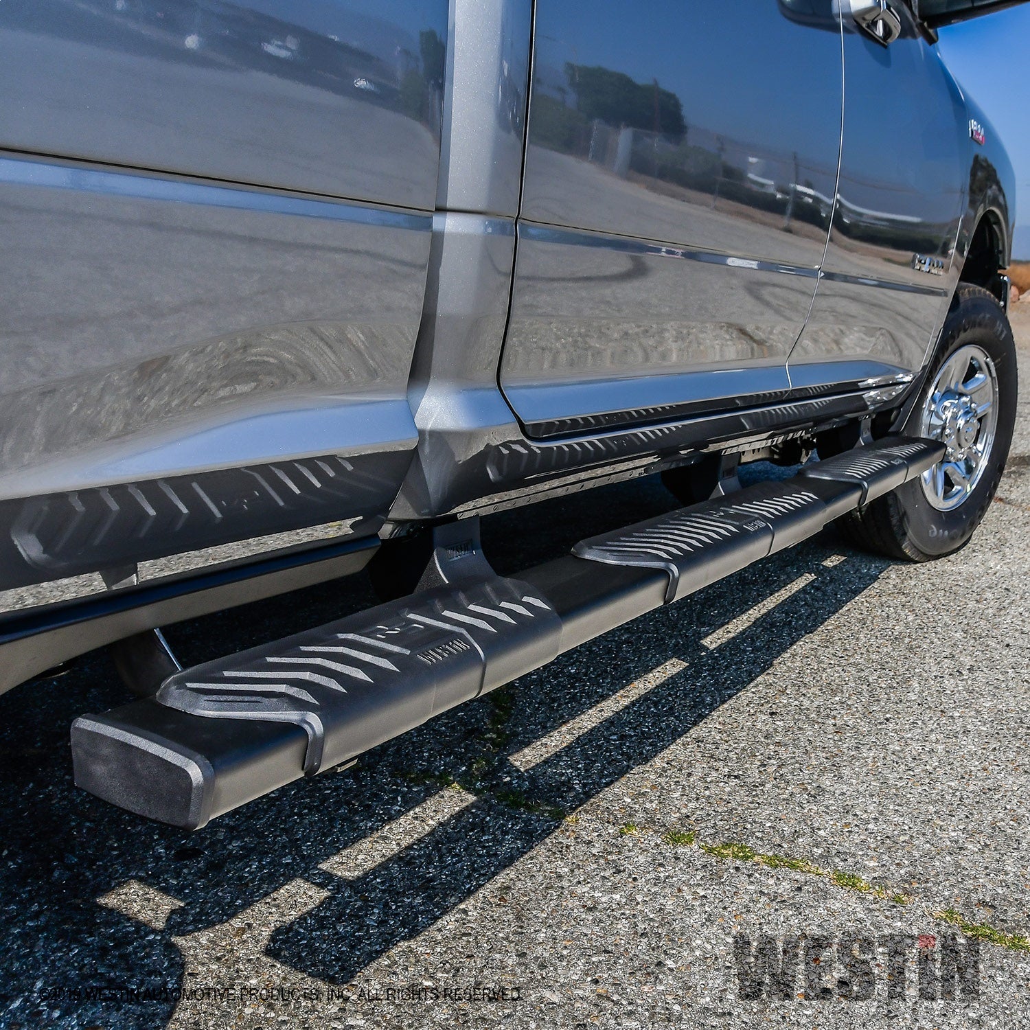 Westin - R5 M-Series Wheel-to-Wheel Nerf Step Bars; Textured Black; Steel; - 28-534785 - MST Motorsports