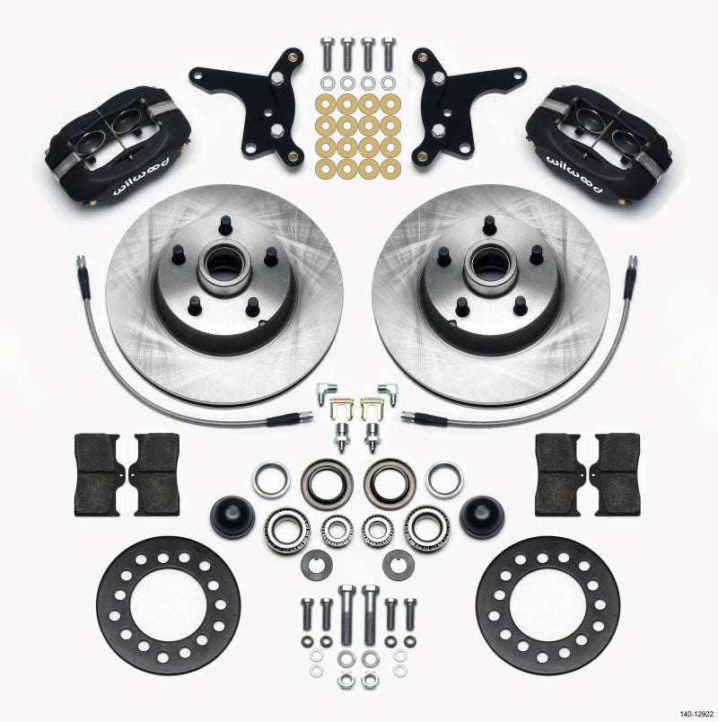 Wilwood - Wilwood Forged Dynalite Front Kit 11.28in 1 PC Rotor&Hub Ford 1954-1956 - 140-12922 - MST Motorsports