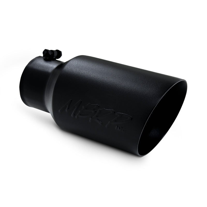 MBRP - Tip; 6in. O.D. Dual Wall Angled 4in. inlet 12in. length-Black Coated. - T5072BLK - MST Motorsports