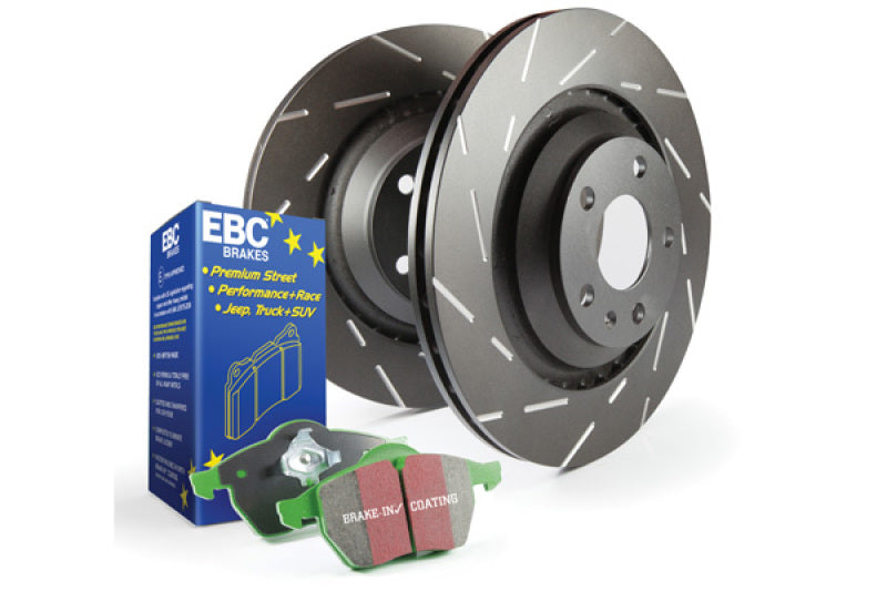 EBC Brakes - Slotted rotors feature a narrow slot to eliminate wind noise. - S2KR2453 - MST Motorsports