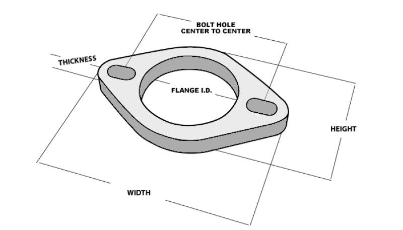 Vibrant - 2-Bolt Stainless Steel Flange, 2.00" I.D. - Single Flange, Retail Packed - 1470S - MST Motorsports