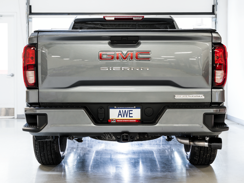 AWE Tuning - AWE Tuning 4th Gen GM 1500 5.3L 0FG Catback Dual Side Exit (Flat Bumper) - Diamond Tips - 3015-23208 - MST Motorsports