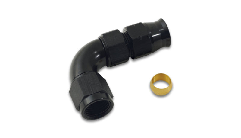 Vibrant - 90 Degree Tube to Female AN Adapter, Tube O.D. - 3/8"; AN Size: -6 - 16566 - MST Motorsports