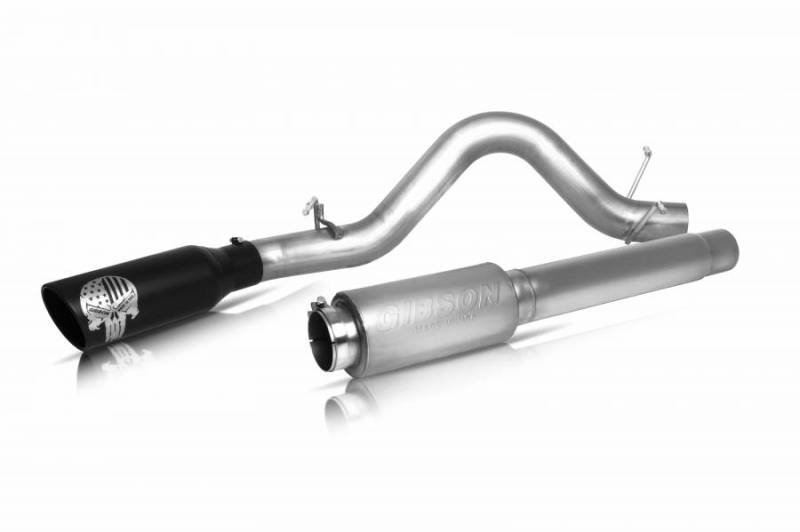 Gibson Performance Exhaust - Patriot Skull Cat-Back Single Exhaust System, Stainless - 76-0012 - MST Motorsports