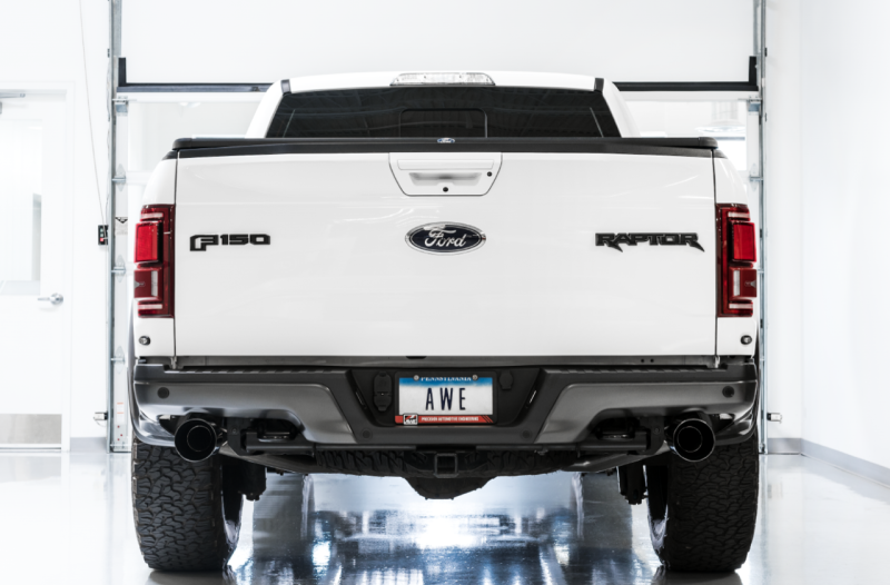 AWE Tuning - AWE Tuning 2017+ Ford Raptor 0 FG Performance Exhaust System - w/ Diamond Black Tips - 3015-33106 - MST Motorsports