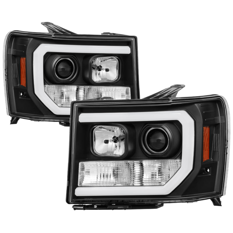 Spyder Auto - Version 2 Projector Headlights - Light Bar DRL LED - Black - 5083630 - MST Motorsports