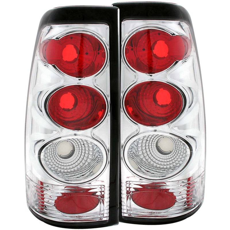 ANZO - Tail Light Assembly; Clear Lens; Chrome Housing; Pair; - 211023 - MST Motorsports