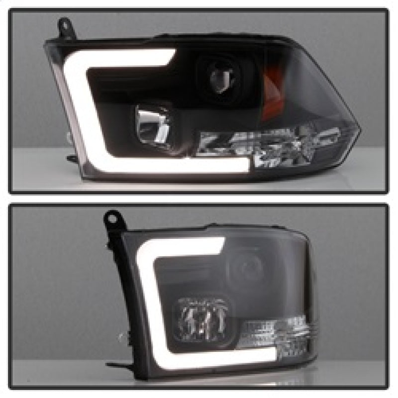 Spyder Auto - Version 2 Projector Headlights - Halogen Model Only - Light Bar DRL - Black - 5084811 - MST Motorsports